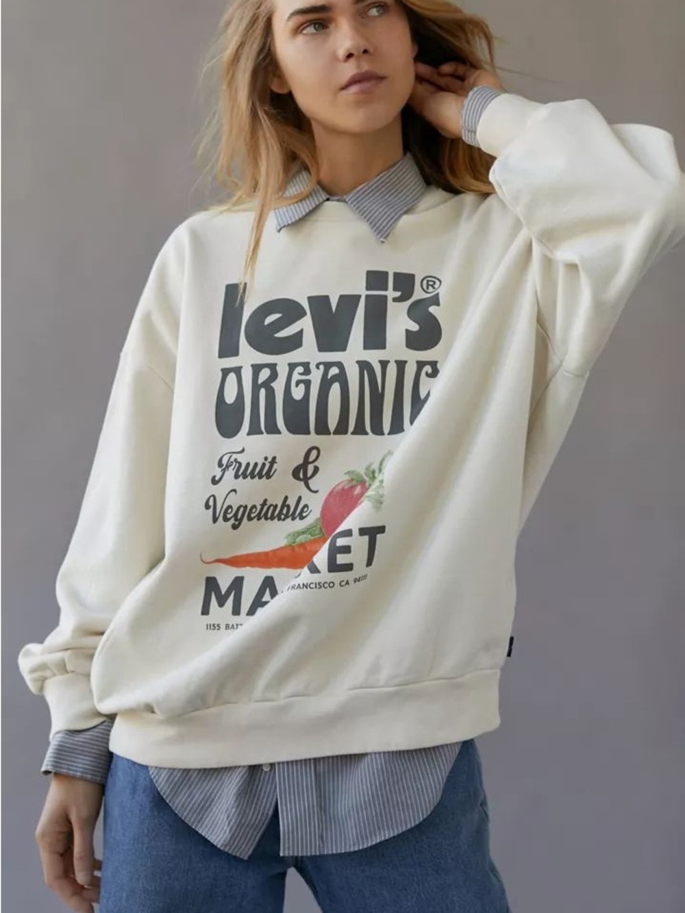 Levi's Organic Market Crew Neck Sweatshirt Size XL